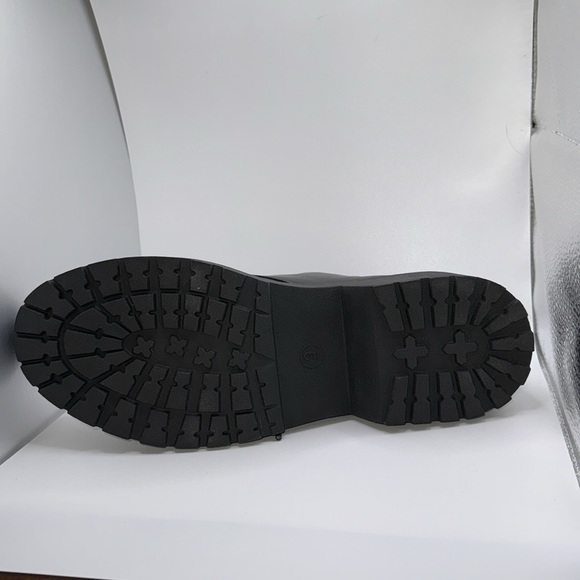 BLACK OXFORD SZ 9 Madden Girl brand new chunky heels four laces closed in shoes - Picture 4 of 11